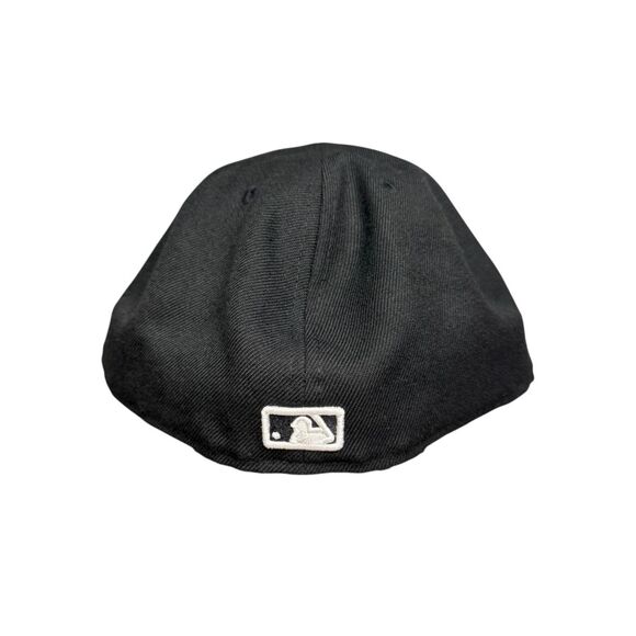 NY Yankees MLB New Era 59FIFTY Team Apparel 7 3/4 Fitted Hat Black NEW - Picture 4 of 7